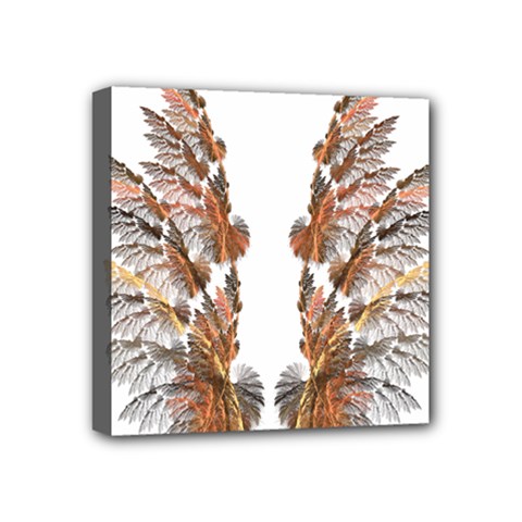 Brown Feather Wing 4  X 4  Framed Canvas Print by artattack4all