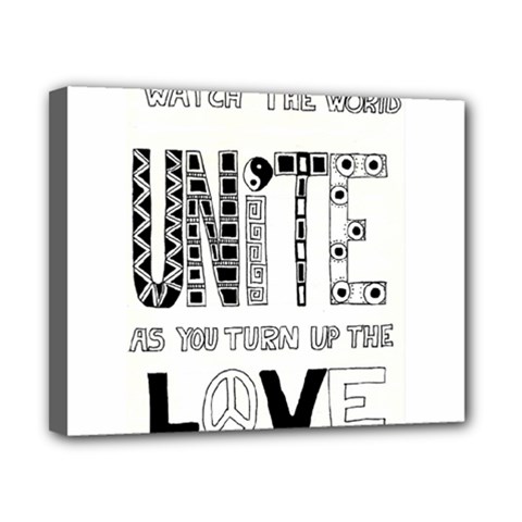 Watch The World Unite As You Turn Up The Love Canvas 10  X 8  (framed) by EllaTheGiraffe