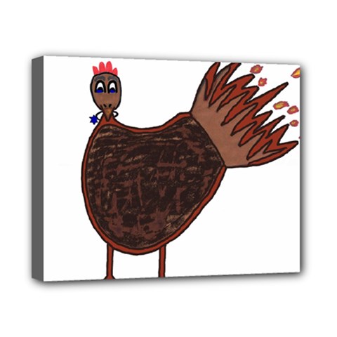 Turkey Canvas 10  X 8  (framed) by Thanksgivukkah