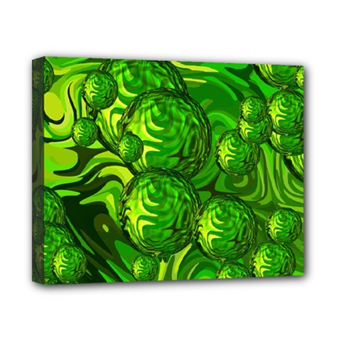 Green Balls  Canvas 10  X 8  (framed) by Siebenhuehner