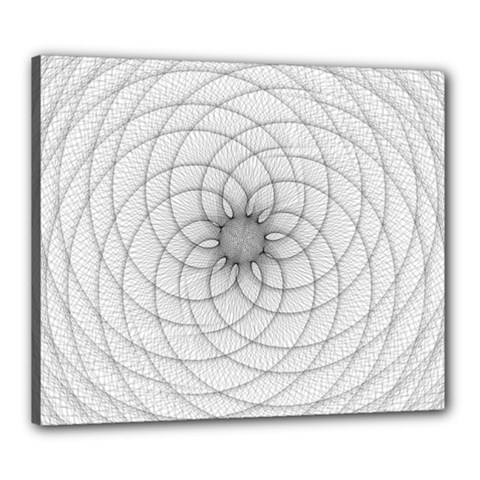 Spirograph Canvas 24  X 20  (framed) by Siebenhuehner