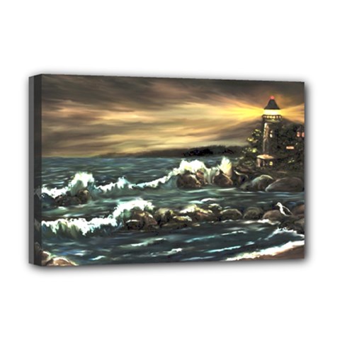  bridget s Lighthouse   By Ave Hurley Of Artrevu   Deluxe Canvas 18  X 12  (stretched) by ArtRave2