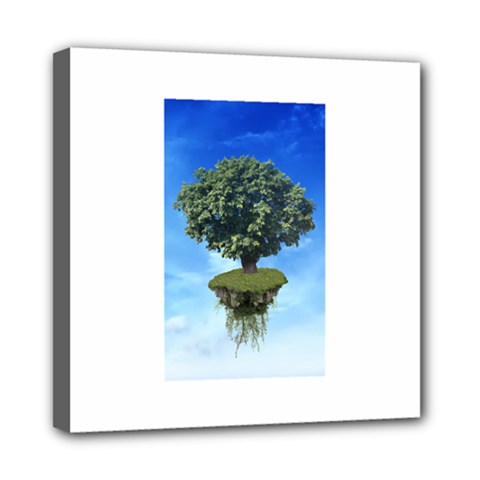 Floating Island Mini Canvas 8  X 8  (framed) by BrilliantArtDesigns