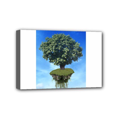 Floating Island Mini Canvas 6  X 4  (framed) by BrilliantArtDesigns