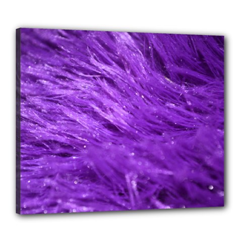 Purple Tresses Canvas 24  X 20  (framed) by FunWithFibro