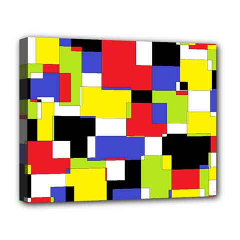 Mod Geometric Deluxe Canvas 20  X 16  (framed) by StuffOrSomething