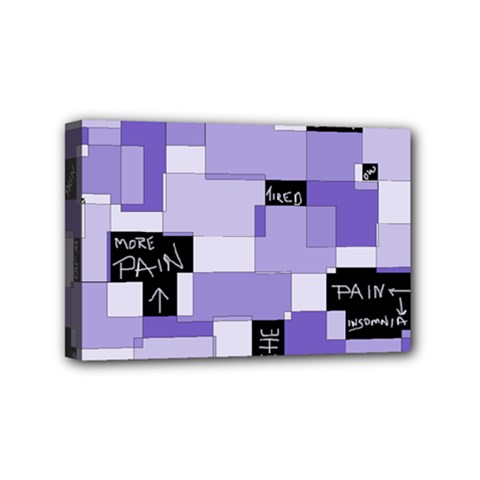 Purple Pain Modular Mini Canvas 6  X 4  (framed) by FunWithFibro