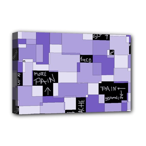 Purple Pain Modular Deluxe Canvas 18  X 12  (framed) by FunWithFibro