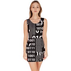 Binary In Black & White Bodycon Dress by StuffOrSomething