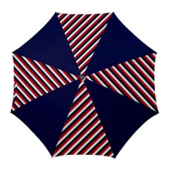 Diagonal Patriot Stripes Golf Umbrella by StuffOrSomething