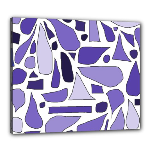 Silly Purples Canvas 24  X 20  (framed) by FunWithFibro