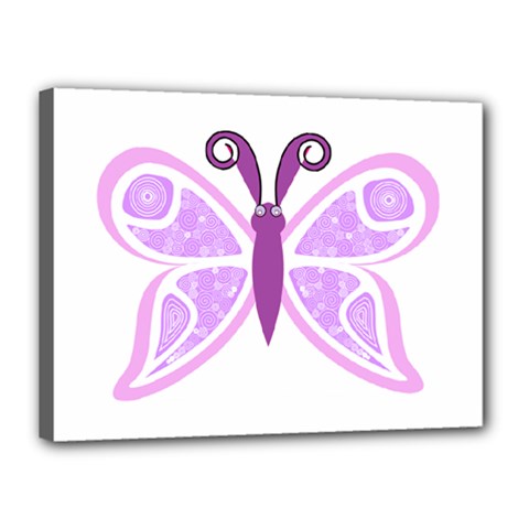 Whimsical Awareness Butterfly Canvas 16  X 12  (framed) by FunWithFibro