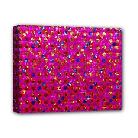 Polka Dot Sparkley Jewels 1 Deluxe Canvas 14  X 11  (framed) by MedusArt