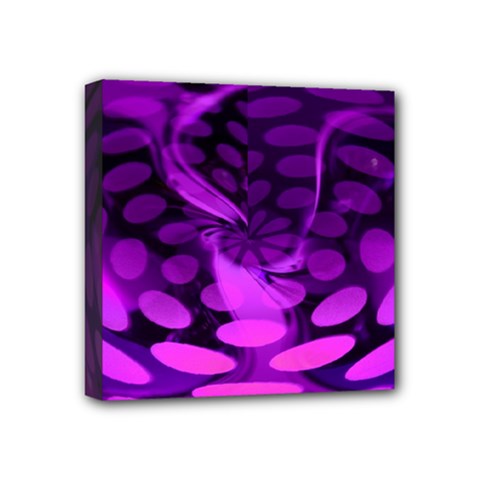 Abstract In Purple Mini Canvas 4  X 4  (framed) by FunWithFibro