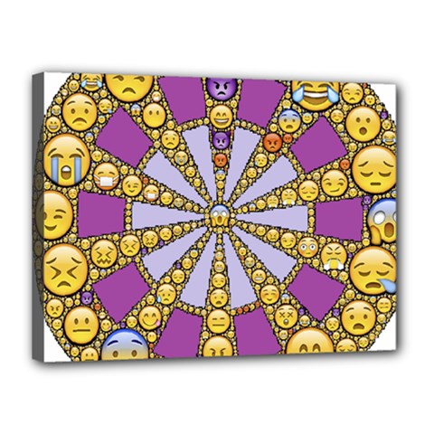 Circle Of Emotions Canvas 16  X 12  (framed) by FunWithFibro