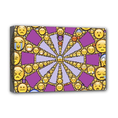 Circle Of Emotions Deluxe Canvas 18  X 12  (framed) by FunWithFibro