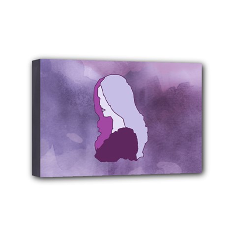 Profile Of Pain Mini Canvas 6  X 4  (framed) by FunWithFibro