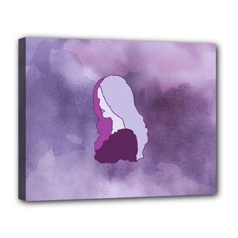 Profile Of Pain Canvas 14  X 11  (framed) by FunWithFibro