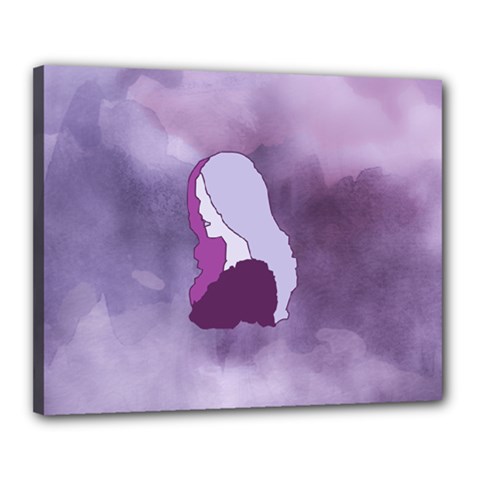 Profile Of Pain Canvas 20  X 16  (framed) by FunWithFibro