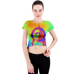 Crew Neck Crop Top by icarusismartdesigns