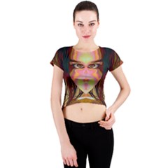 Crew Neck Crop Top by icarusismartdesigns