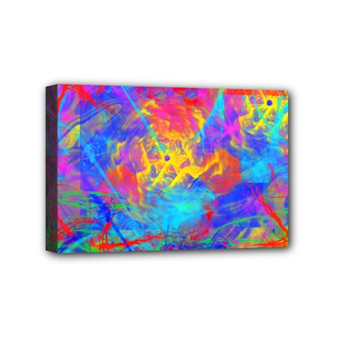 Colour Chaos  Mini Canvas 6  X 4  (framed) by icarusismartdesigns