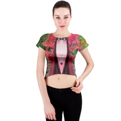 Crew Neck Crop Top by icarusismartdesigns