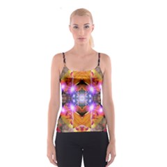 Abstract Flower All Over Print Spaghetti Strap Top by icarusismartdesigns