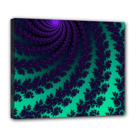 Sssssssfractal Deluxe Canvas 24  X 20  (framed) by urockshop