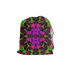 Abstract Florescent Unique  Drawstring Pouch (medium) by OCDesignss