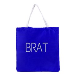 Brat Blue All Over Print Grocery Tote Bag by OCDesignss