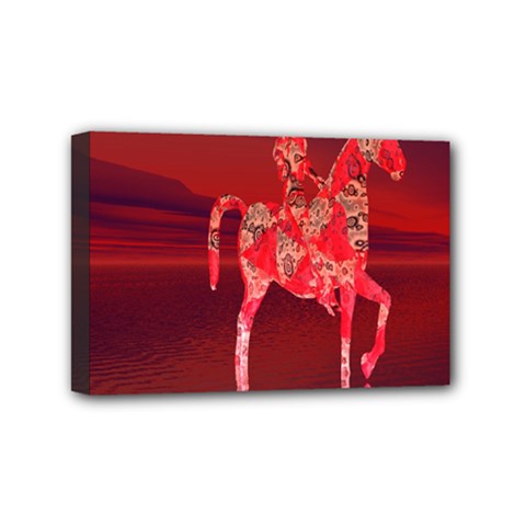 Riding At Dusk Mini Canvas 6  X 4  (framed) by icarusismartdesigns