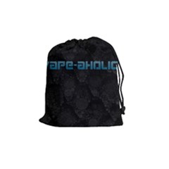 Vape Aholic Turquoise  Drawstring Pouch (medium) by OCDesignss