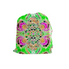 Florescent Abstract  Drawstring Pouch (large) by OCDesignss