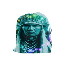 Magical Indian Chief Drawstring Pouch (large) by icarusismartdesigns