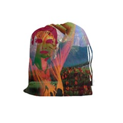 Fusion With The Landscape Drawstring Pouch (large) by icarusismartdesigns