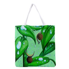 Playing In The Rain Grocery Tote Bag by retz