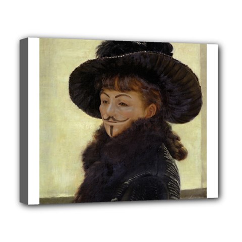 Anonymous Reading Deluxe Canvas 20  X 16  (framed) by AnonMart