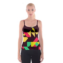 Shapes In Retro Colors 2 Spaghetti Strap Top by LalyLauraFLM