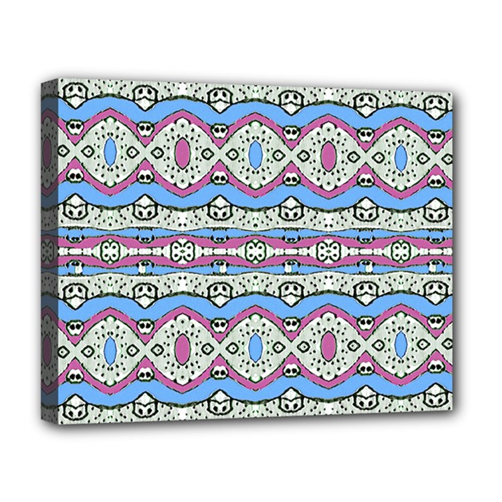 Aztec Style Pattern in Pastel Colors Deluxe Canvas 20  x 16  (Framed)