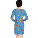 Colorful shapes on a blue background Long Sleeve Nightdress View2