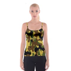 Camo Pattern  Spaghetti Strap Top by Colorfulart23