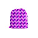 Modern Retro Chevron Patchwork Pattern Drawstring Pouch (Medium) View1