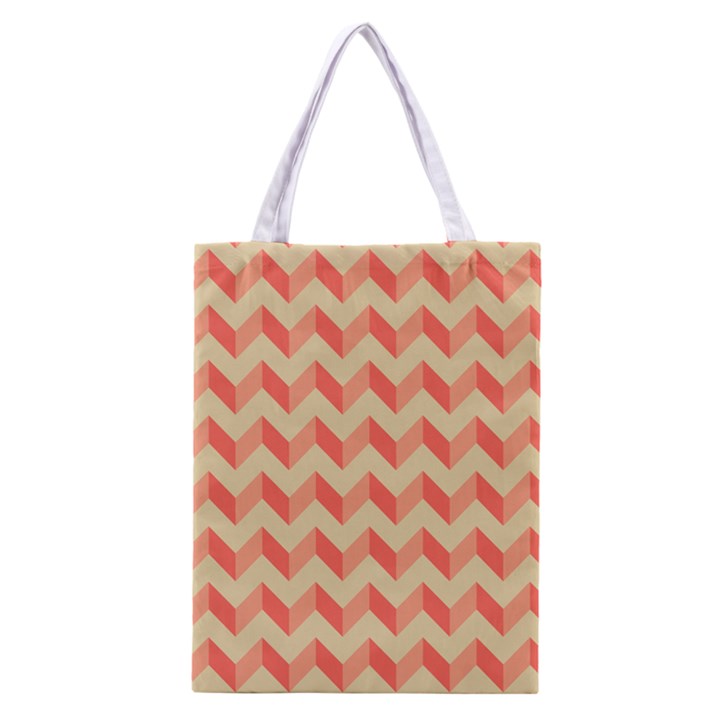 Modern Retro Chevron Patchwork Pattern Classic Tote Bag