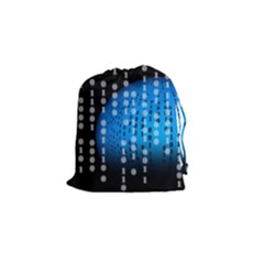 Binary Rain Drawstring Pouch (small) by StuffOrSomething