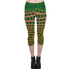 Distorted Rectangles Capri Leggings by LalyLauraFLM