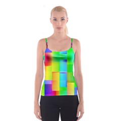 Colorful Gradient Shapes Spaghetti Strap Top by LalyLauraFLM