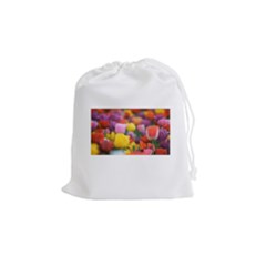 Flower Drawstring Pouch (medium) by habiba4true