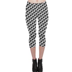 Hot Wife - Queen Of Spades Motif Capri Leggings  by HotWifeSecrets