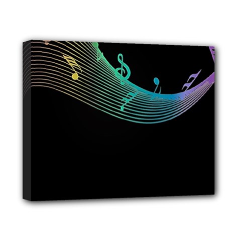 Musical Wave Canvas 10  X 8  (framed) by urockshop